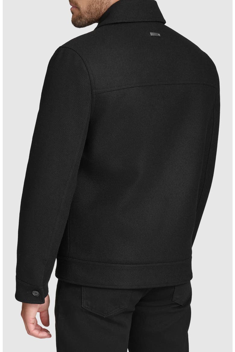 Insulated Wool Blend Twill Shirt Jacket, Alternate, color, BLACK