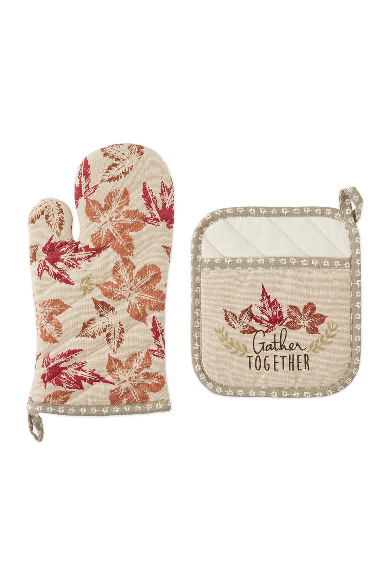 Gather Together Oven Mitt & Potholder Set, Main, color, Gather
