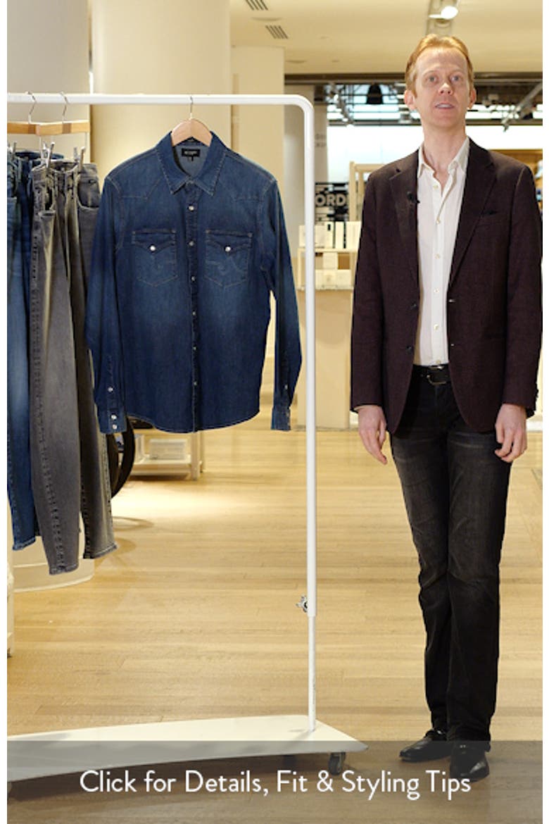 Huston Classic Fit Western Denim Snap-Up Shirt video