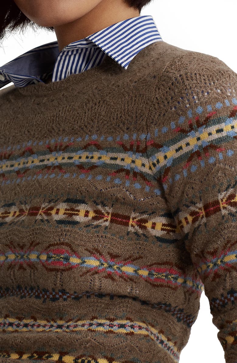 Polo Ralph Lauren Fair Isle Wool & Cashmere Sweater, Alternate, color,