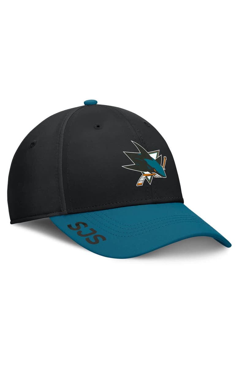 FANATICS Men's Fanatics Black/Teal San Jose Sharks Authentic Pro Rink Flex Hat, Alternate, color, 