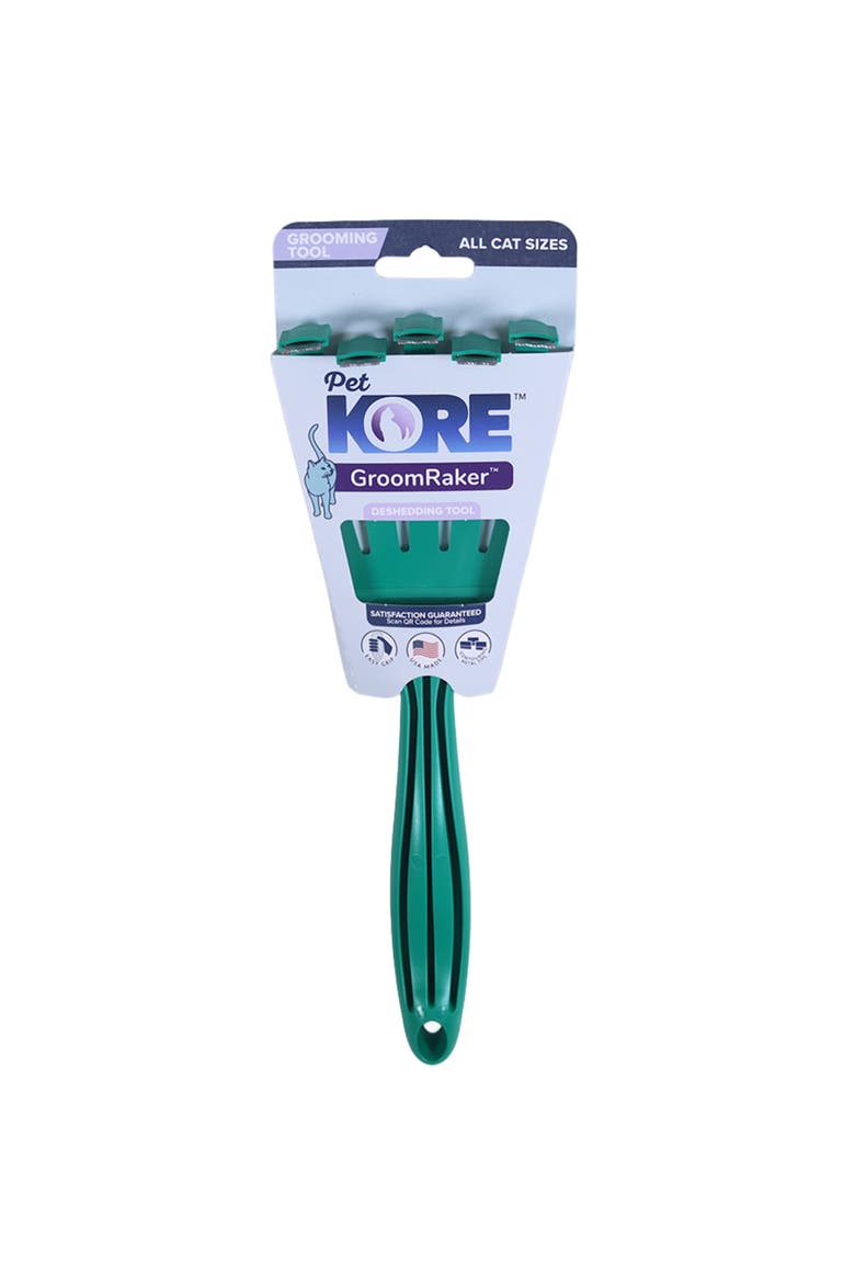 Deshedding Tool For Small Cats, Alternate, color, Green