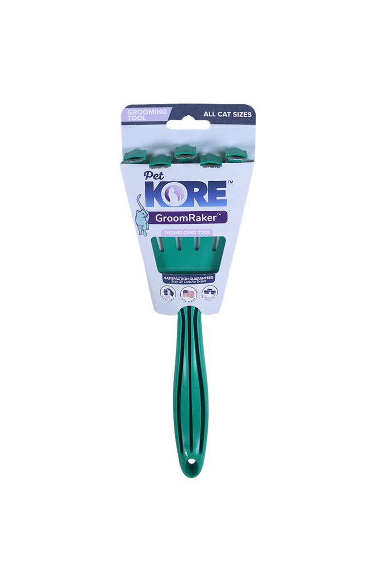 PetKORE Deshedding Tool For Small Cats, Alternate, color, Green