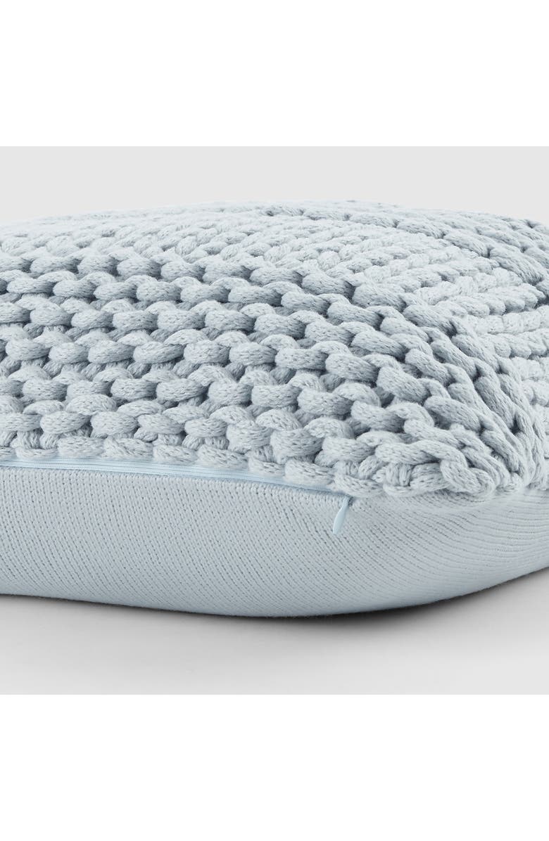 HOMESPUN Acrylic Knit Throw Pillow, Alternate, color, Light Blue