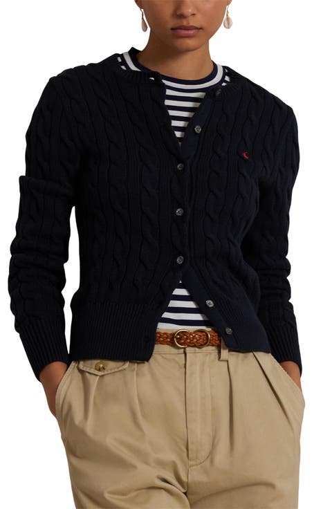 Cable Knit Cotton Cardigan