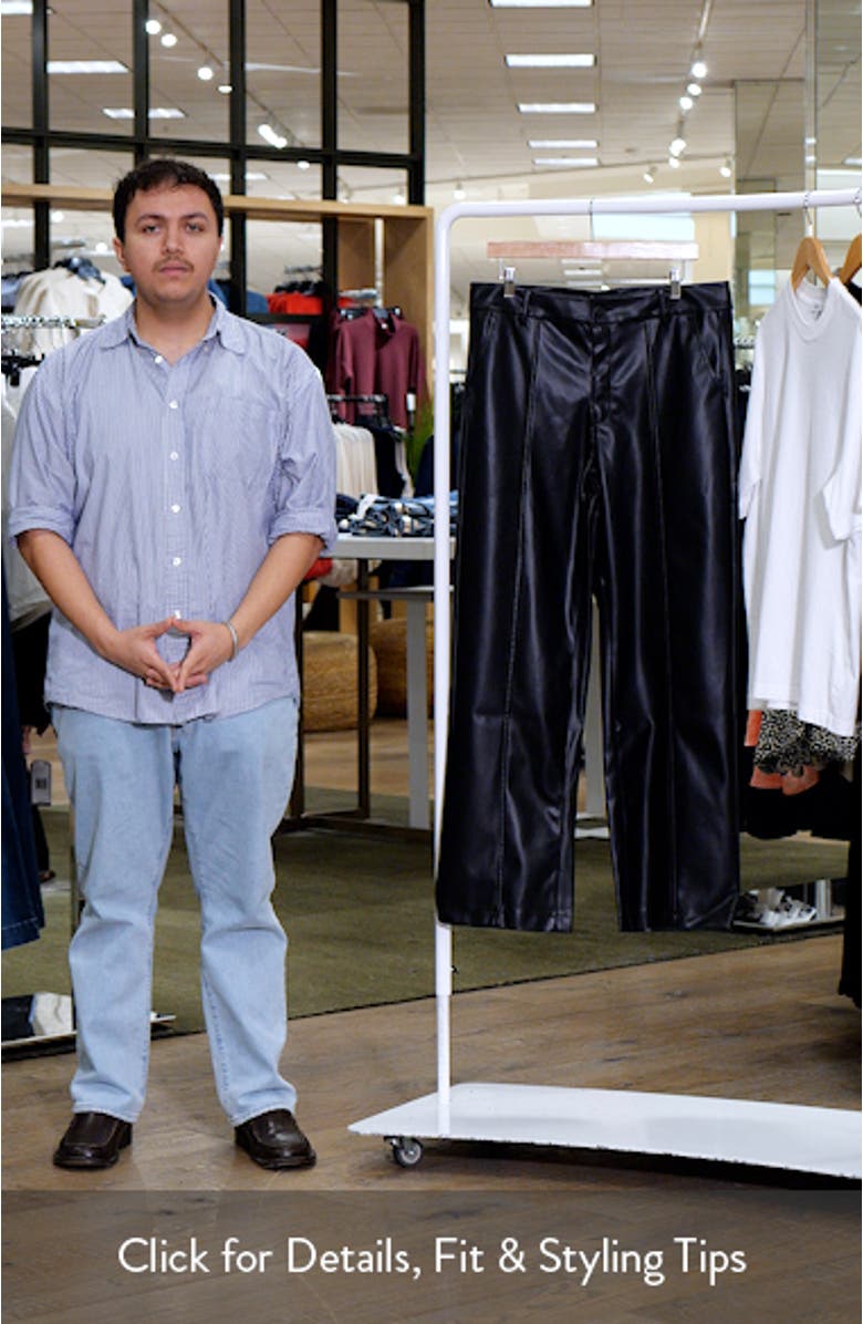 Baggy Fit Faux Leather Pants, sales video thumbnail