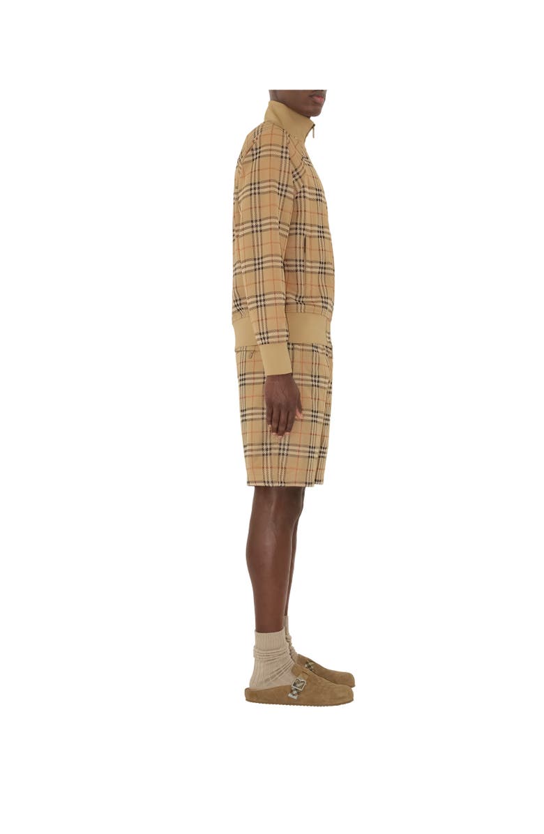 Burberry Check Jersey Shorts, Alternate, color, Sand Beige