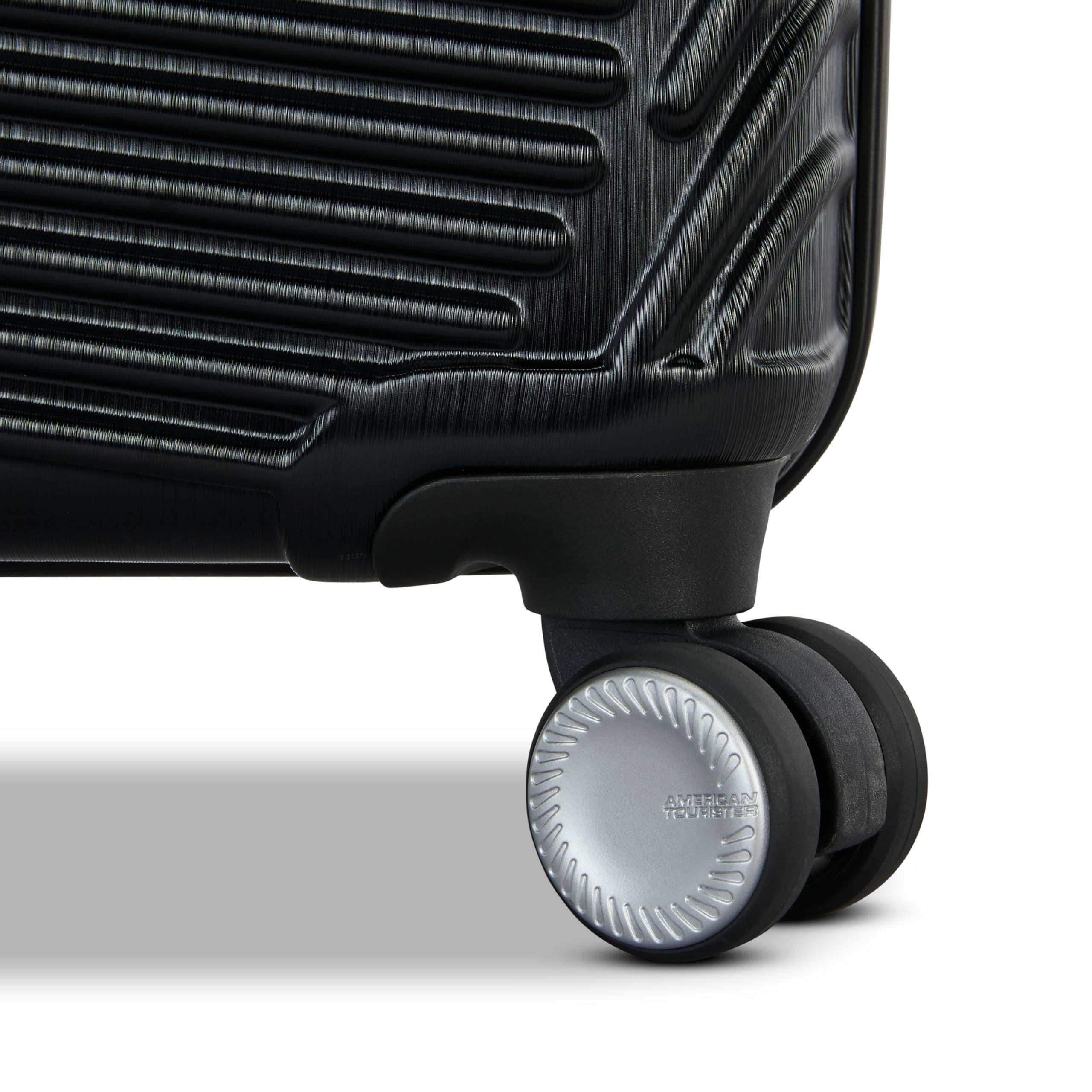 AMERICAN TOURISTER Disney Hardside Carry-On 21-Inch Luggage with Spinner Wheels, Alternate, color, Molded Mickey: Black