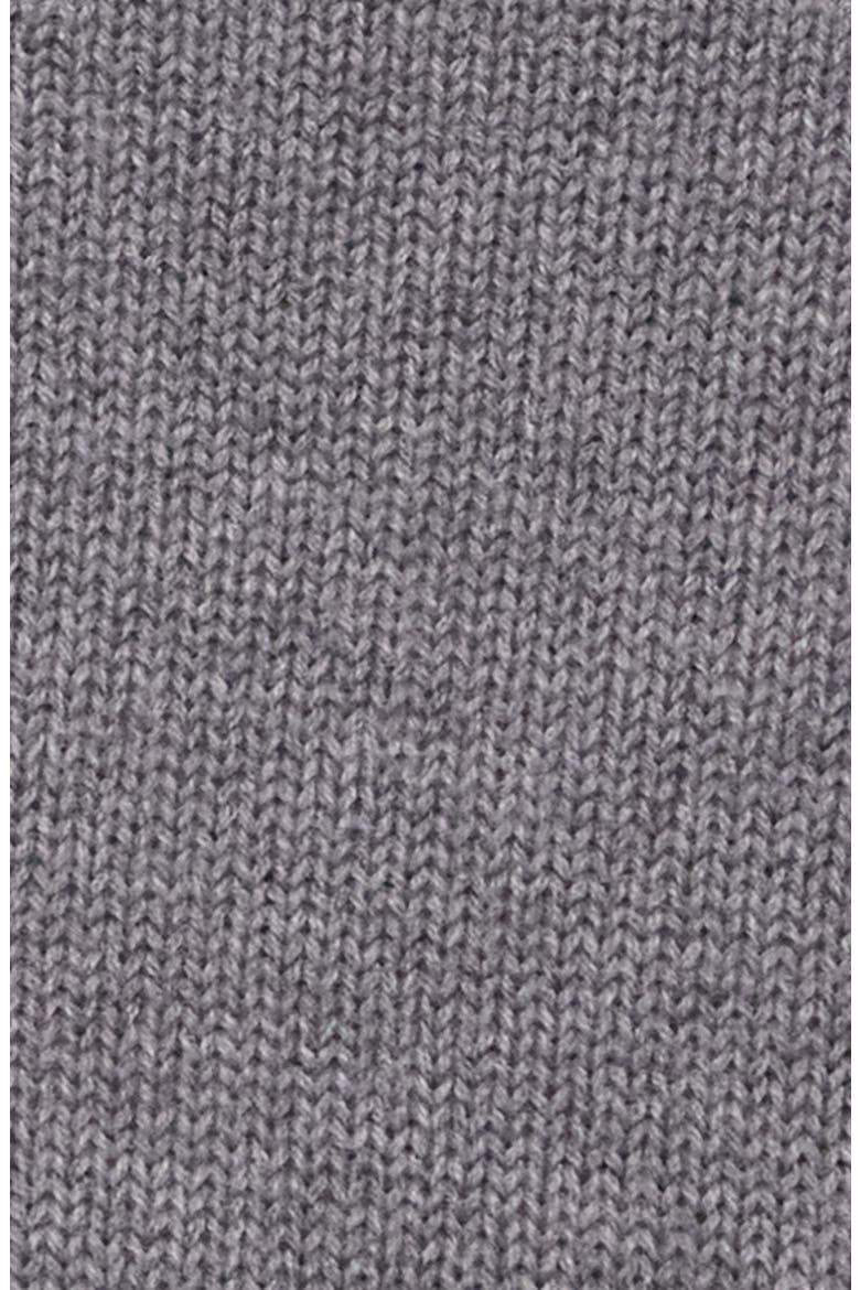 Distressed V-Neck Cotton Sweater, Alternate, color, GREY MELANGE