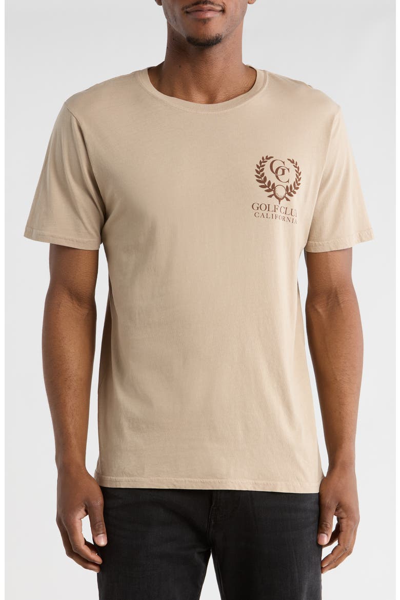 Golf Club Cotton Graphic T-Shirt, Main, color, HUMUS