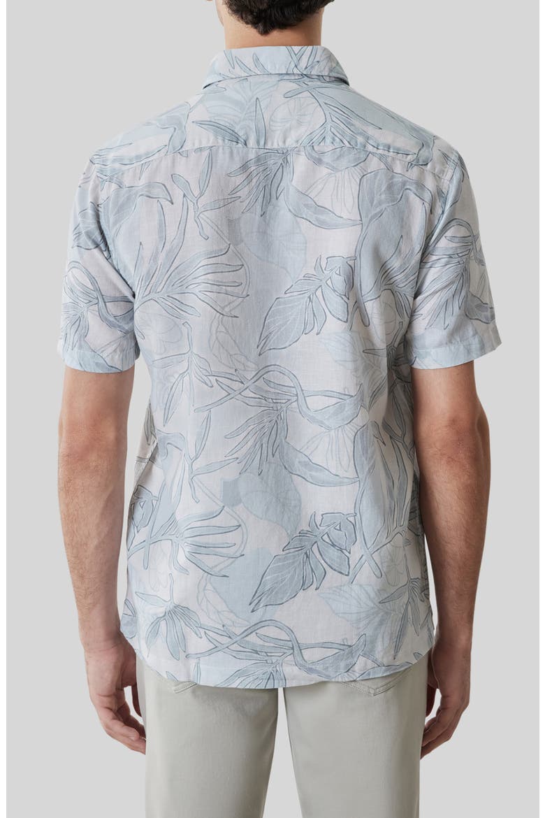 Stratford Cotton Short Sleeve Button-Up Shirt, Alternate, color, DUSTY TEAL