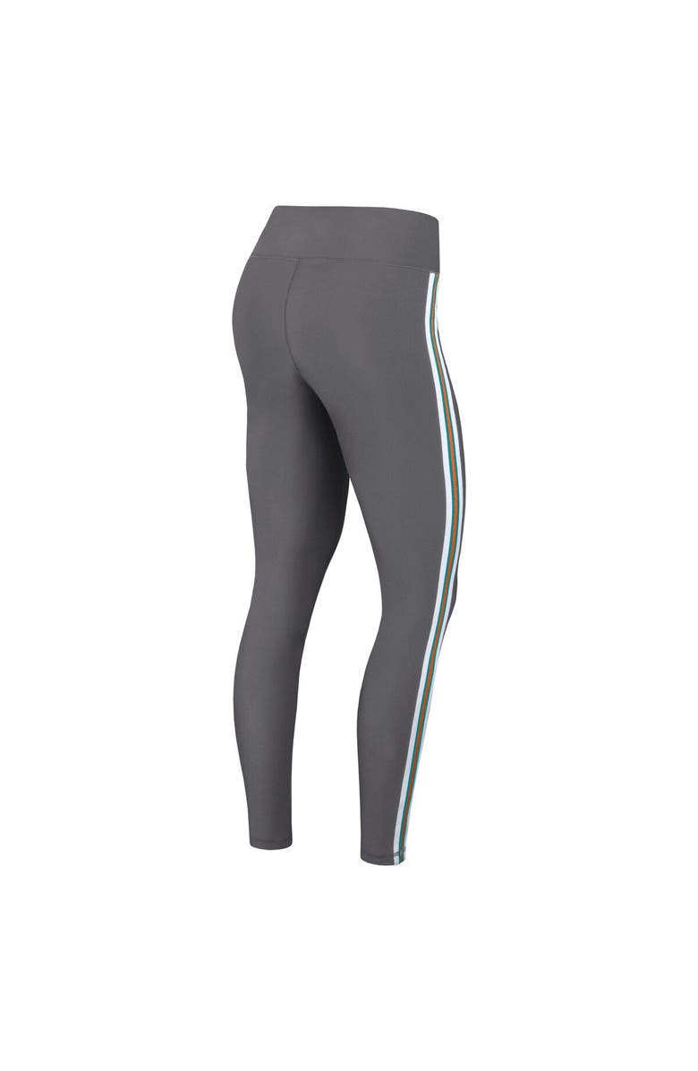 WEAR by Erin Andrews Women's WEAR by Erin Andrews Charcoal Miami Dolphins Color Block Leggings, Alternate, color, Charcoal