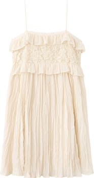 MANGO Crinkle Lace Sleeveless Dress