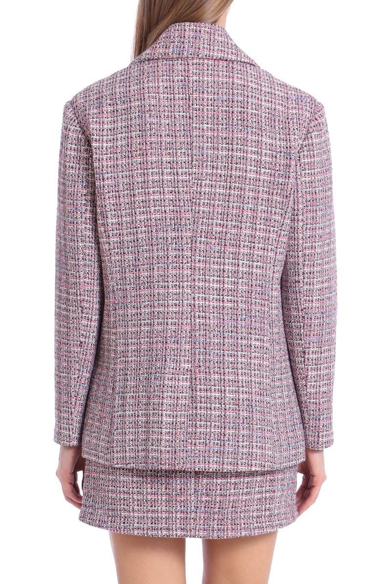 Avec Les Filles Tweed Crystal Button Blazer, Alternate, color, 