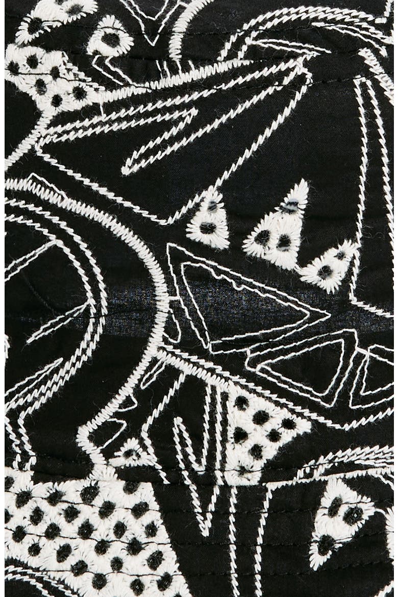 Dolla Embroidered Bucket Hat, Alternate, color, G-BLACK