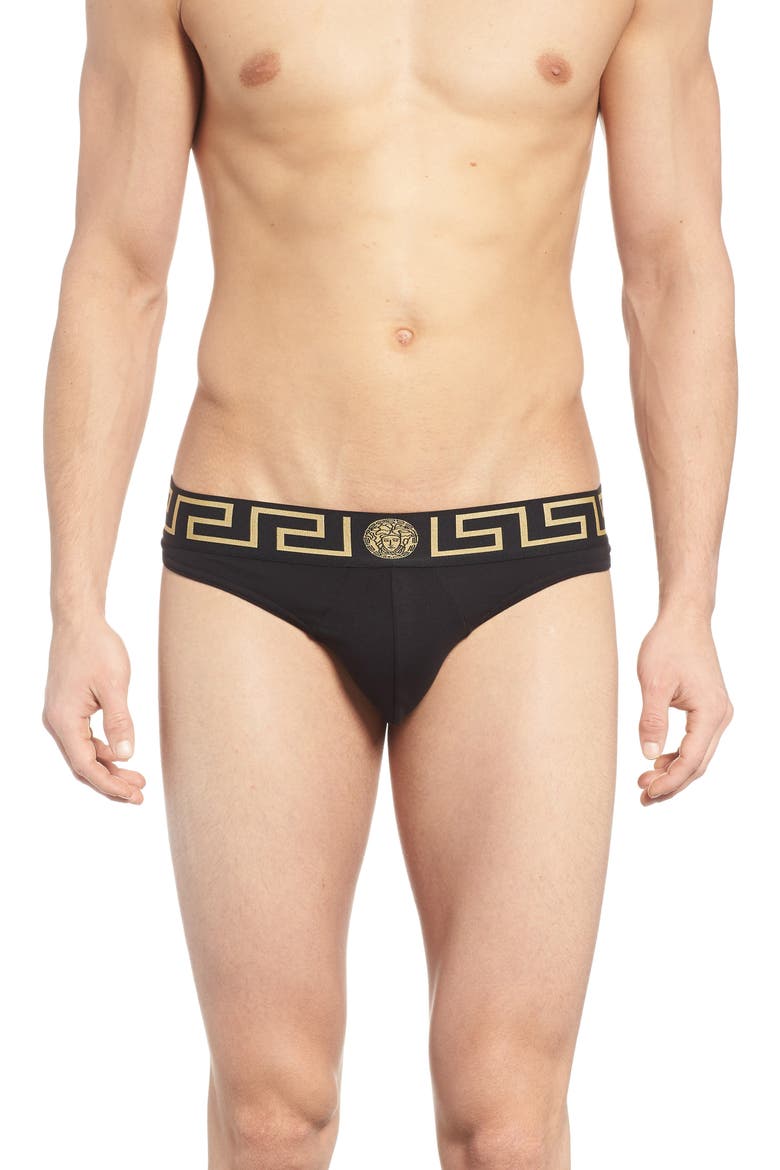 Cotton Thong, Main, color, BLACK/ GOLD