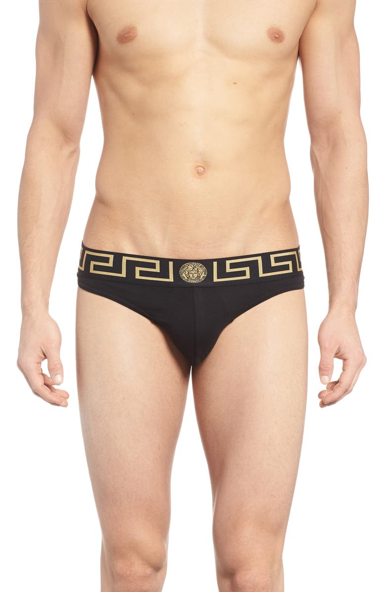 Versace Cotton Thong, Main, color,