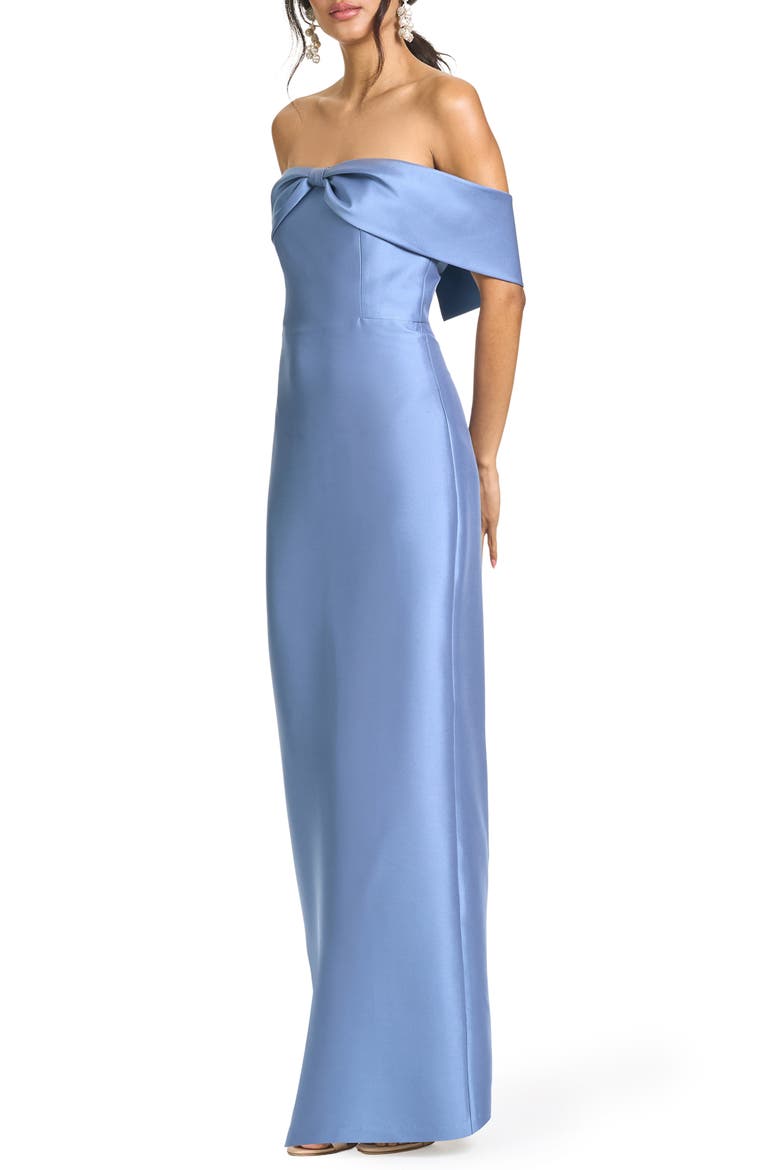 Michelle Off the Shoulder Mikado Gown, Alternate, color, TWILIGHT