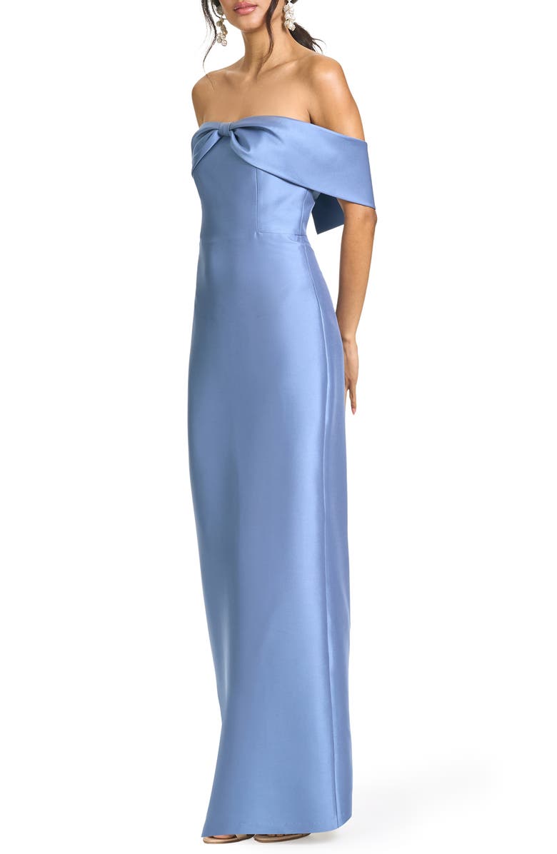 Sachin & Babi Michelle Off the Shoulder Mikado Gown, Alternate, color, Twilight