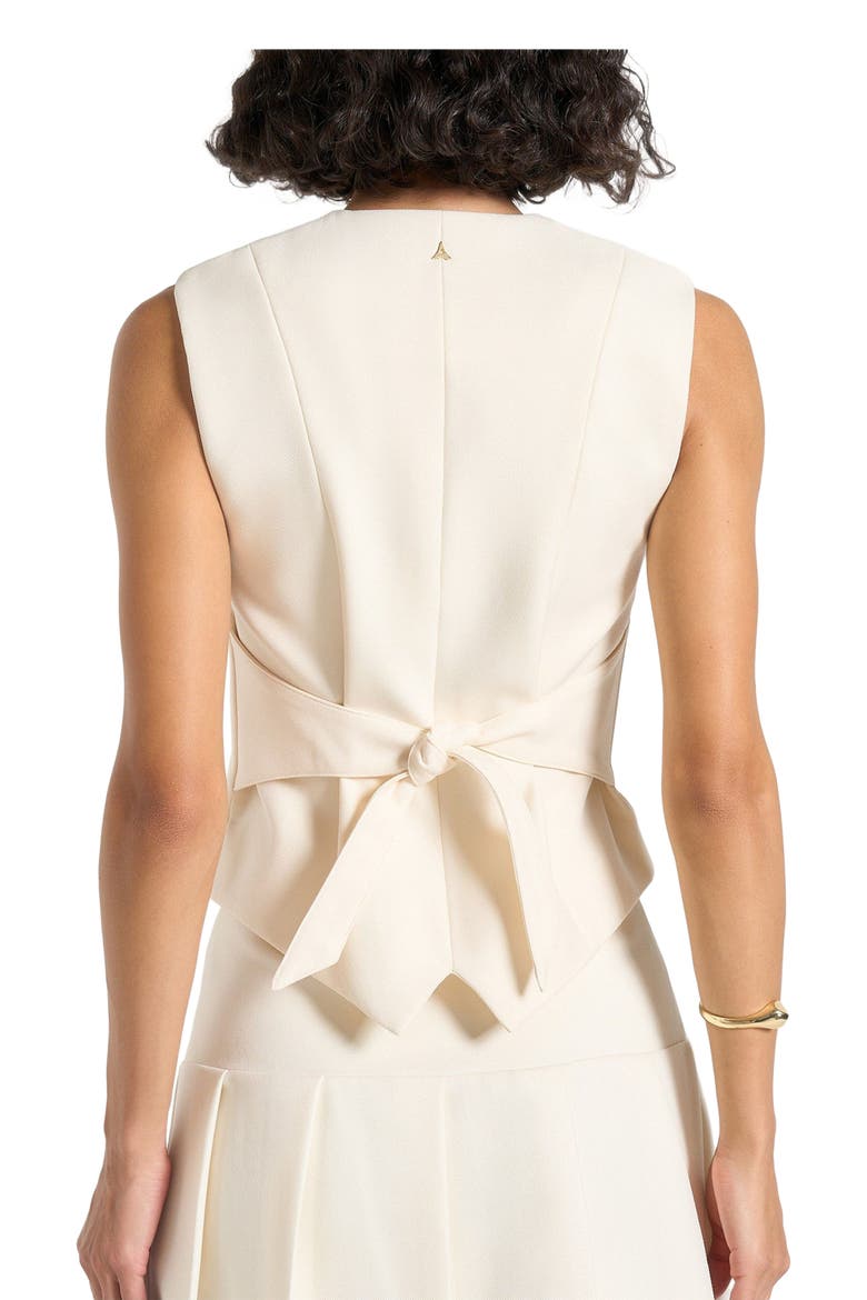 Christine Tailored Cinch Waistcoat, Alternate, color, Off White