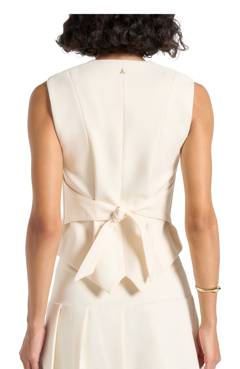 Manière De Voir Christine Tailored Cinch Waistcoat, Alternate, color, Off White