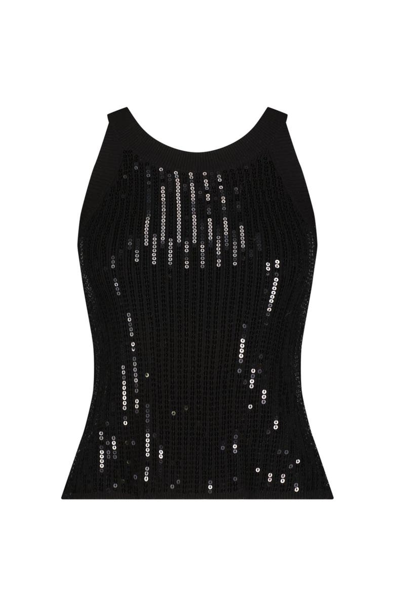 The Noli Shop Shae Sequin Tank, Alternate, color, Black