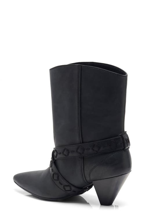 Free People Bronte Belt Wrapped Western Boot In Black