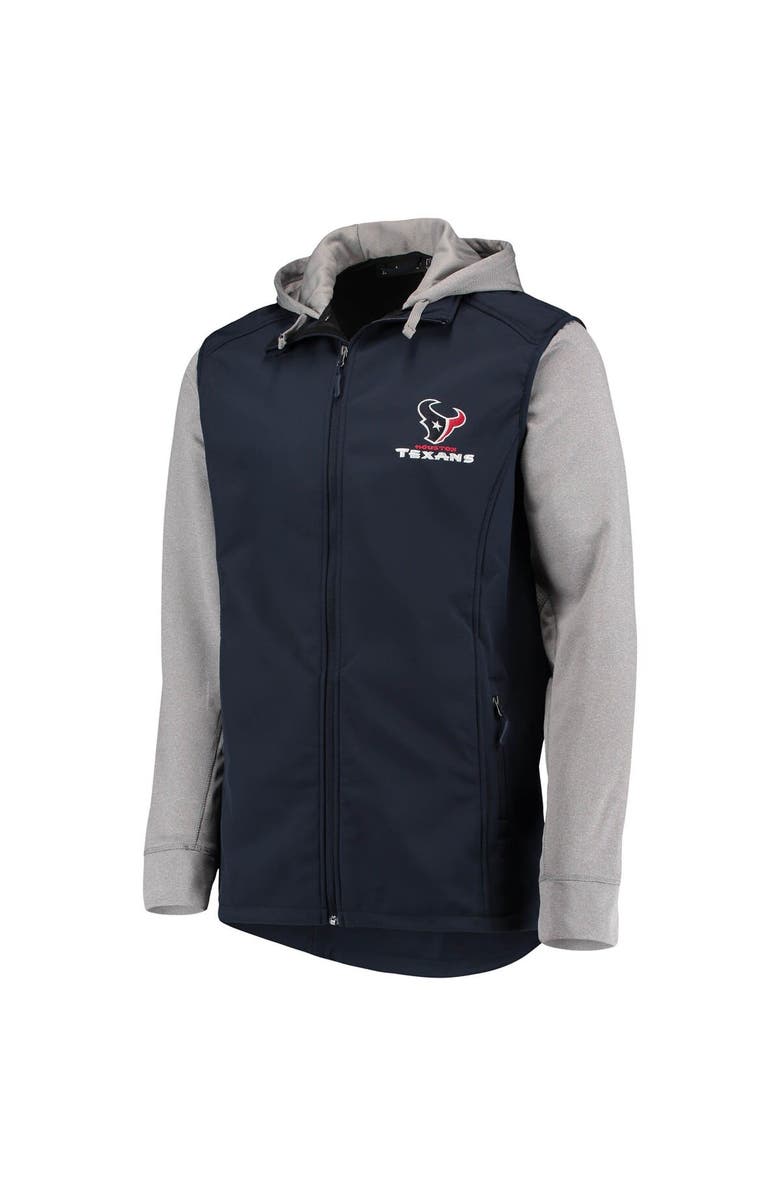 DUNBROOKE Men's Dunbrooke Navy/Gray Houston Texans Big & Tall Alpha Full-Zip Hoodie Jacket, Alternate, color, Navy