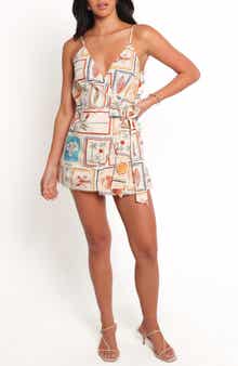 Petal & Pup Sardinia Print Cotton Wrap Romper