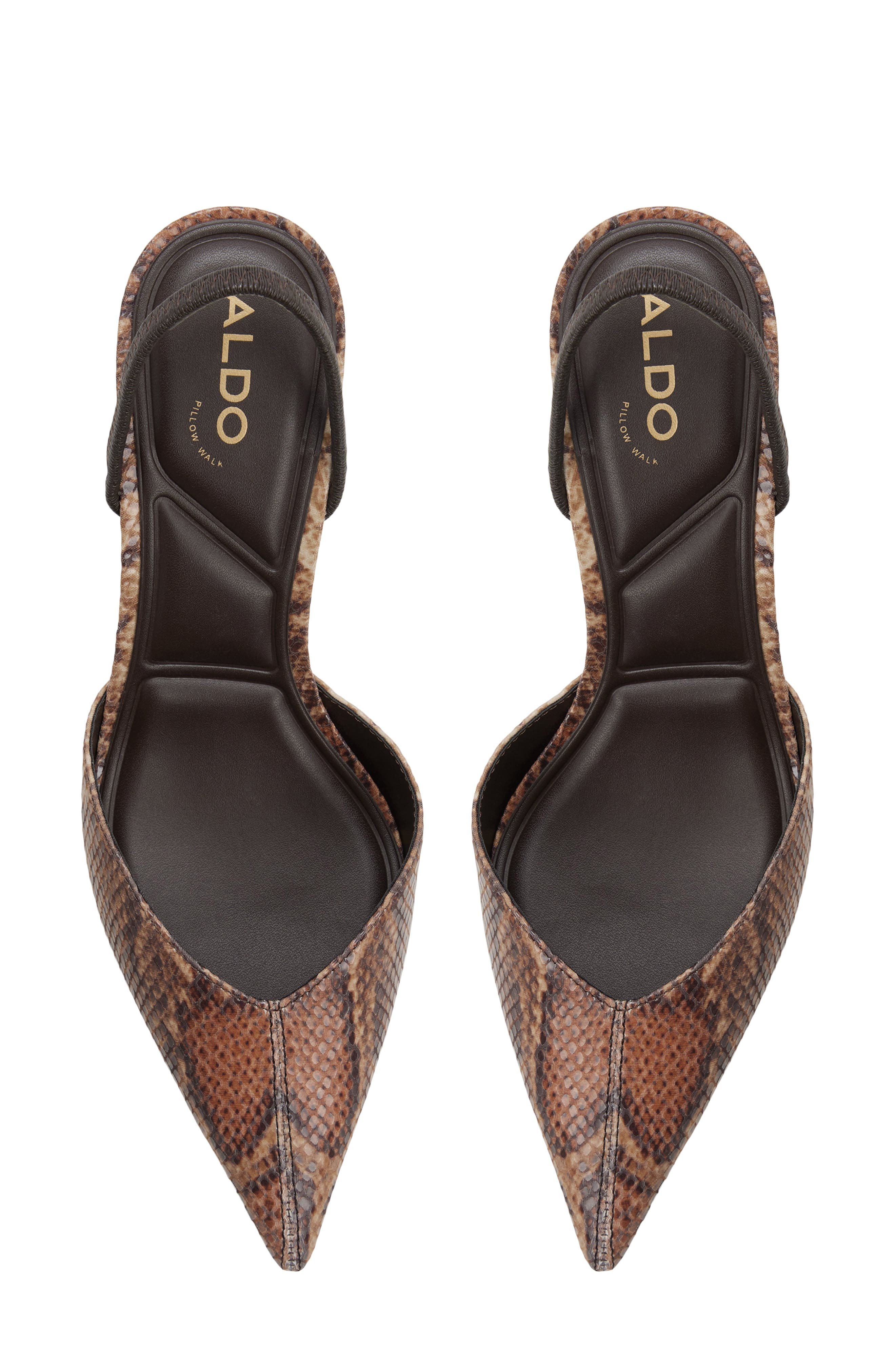 Olivia Pointed Toe Slingback Pump, Alternate, color, BROWN MULTI