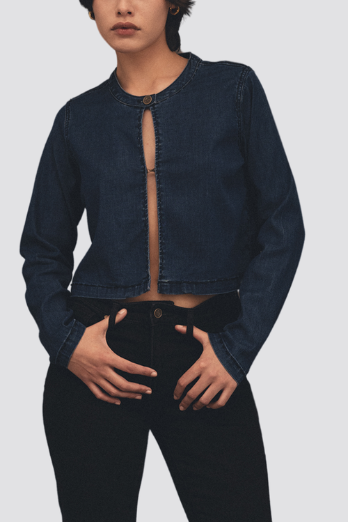 Tt Studios Emily Long Sleeve Top In Blue