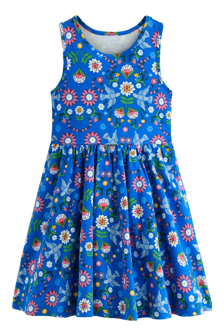 Kids' Twirly Cotton Jersey Dress, Main, color, BLUE FLORAL