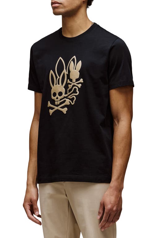 Psycho Bunny Aussie Appliqué Graphic T-shirt In Black