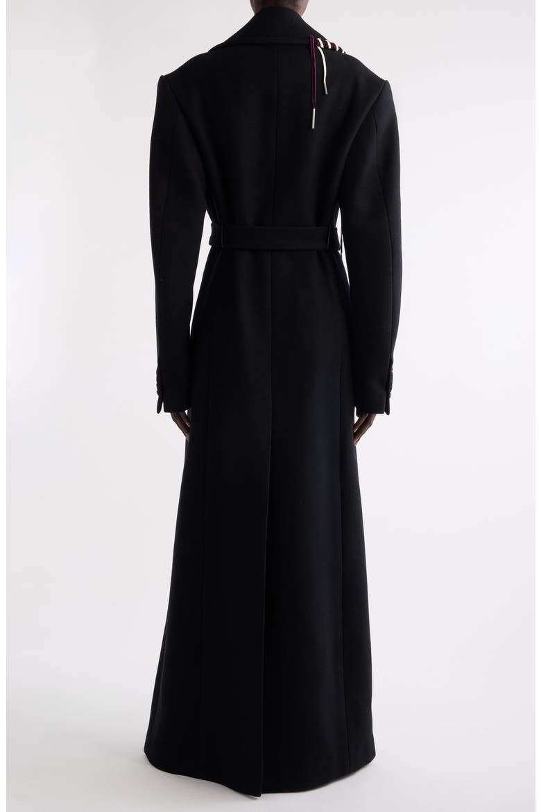 Rafaella Whipstitched Wool Blend Coat, Alternate, color, BLACK