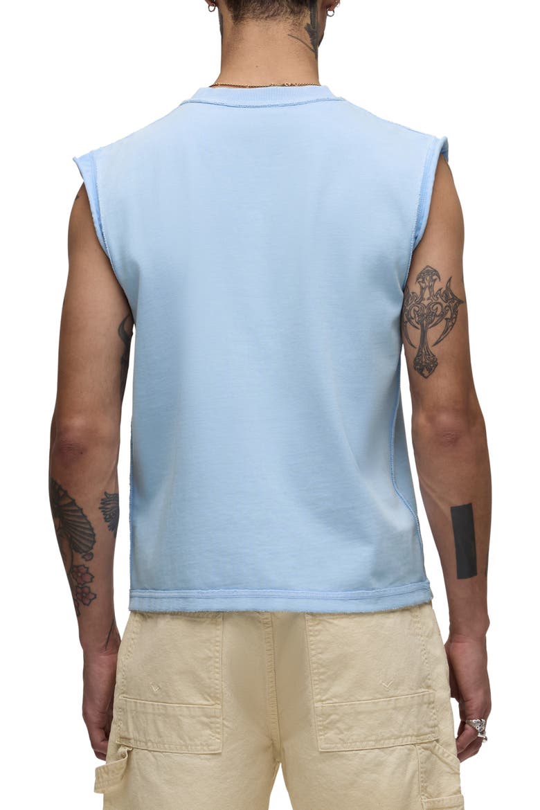 Leo Cut Off Logo Graphic T-Shirt, Alternate, color, BLUE STORM