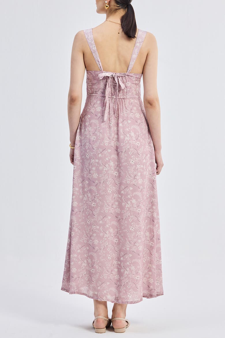 Perfect Floral Maxi with Tapered Straps in Pink, Alternate, color, Blossom Blush