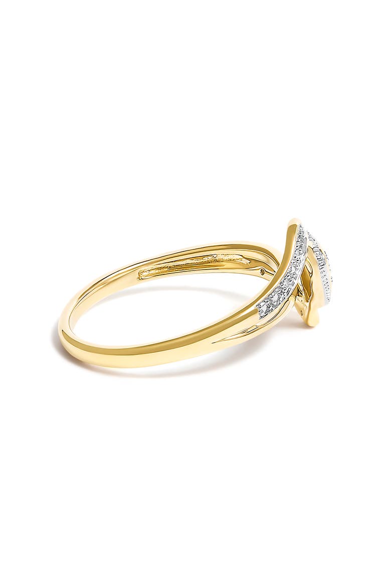 10K Yellow Gold Diamond Accent Filigree Heart Promise Ring, Alternate, color, Yellow