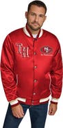 Tommy Hilfiger Men's Tommy Hilfiger Scarlet San Francisco 49ers Dante Full-Snap Satin Jacket