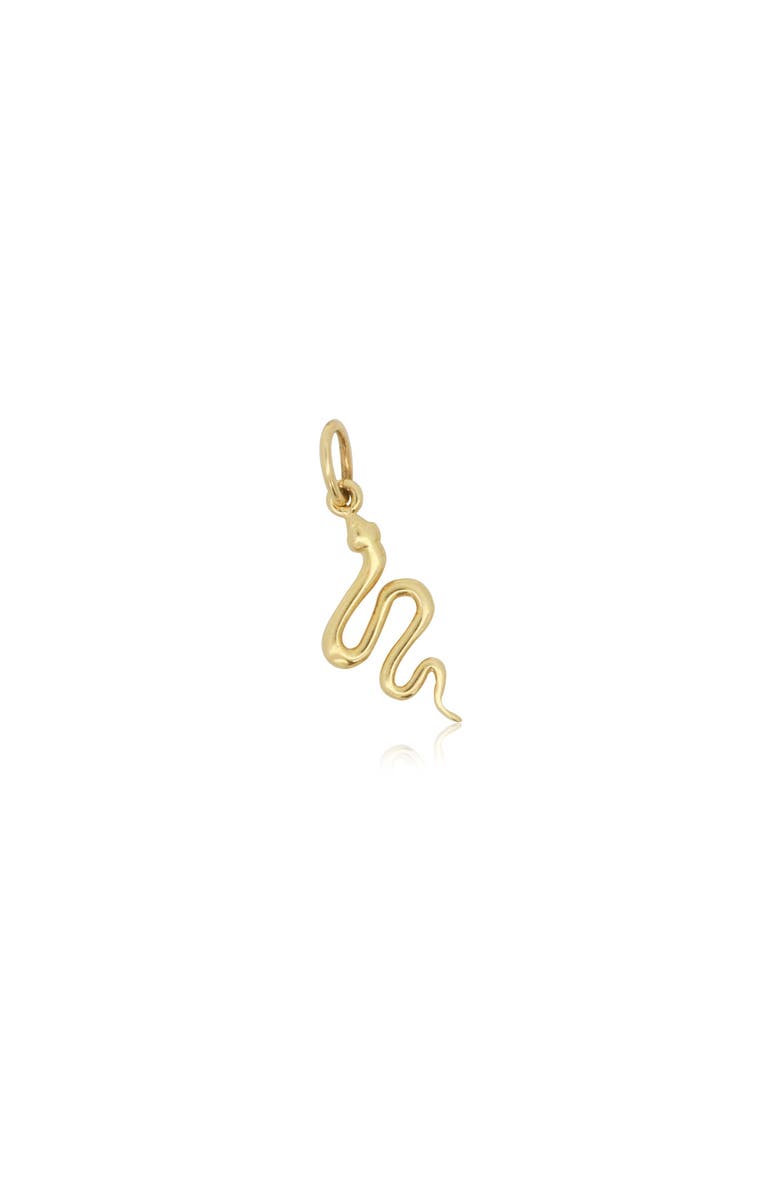 The Lovery Fine Jewelry Mini Gold Snake Charm, Main, color, Yellow Gold