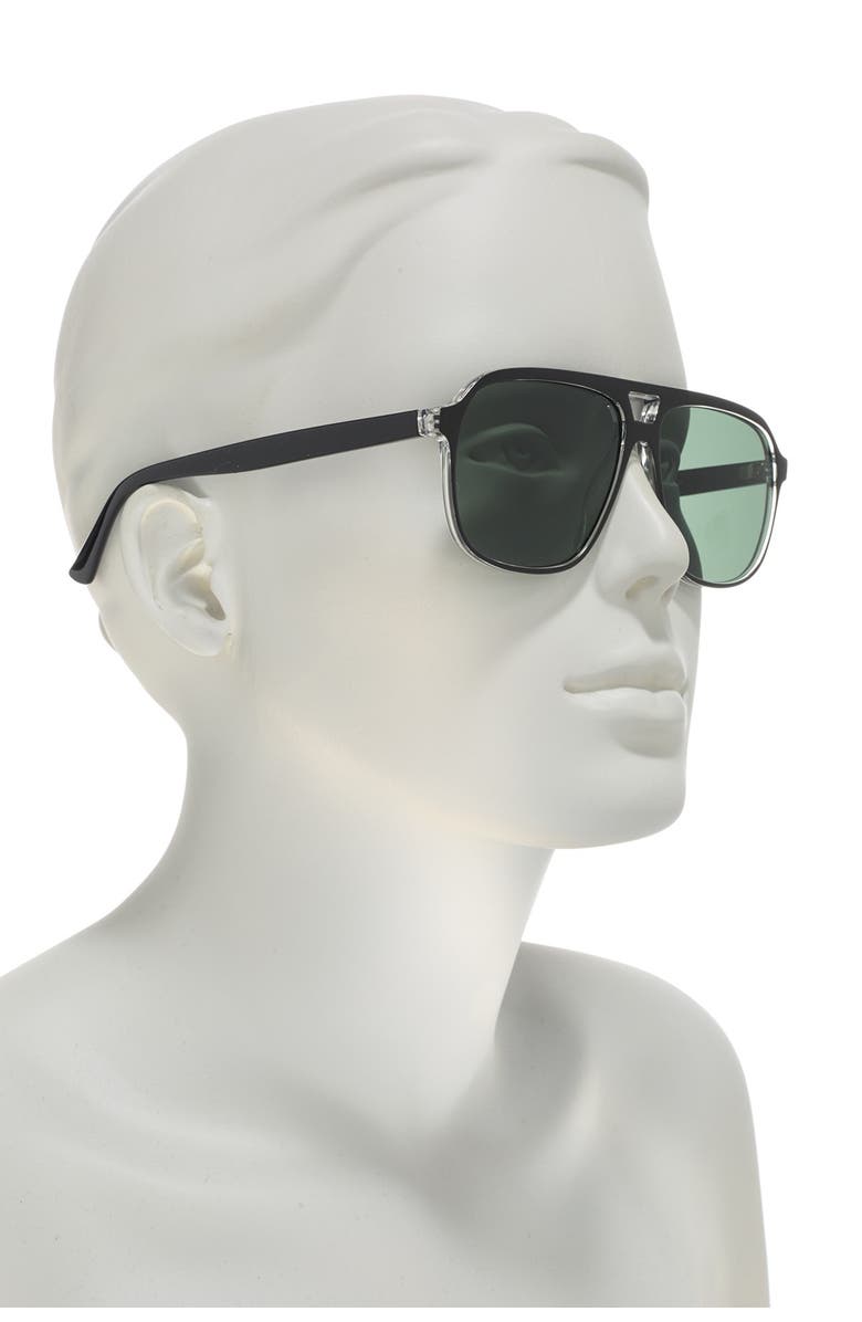 Cole Haan 58mm Aviator Polarized Sunglasses, Alternate, color,