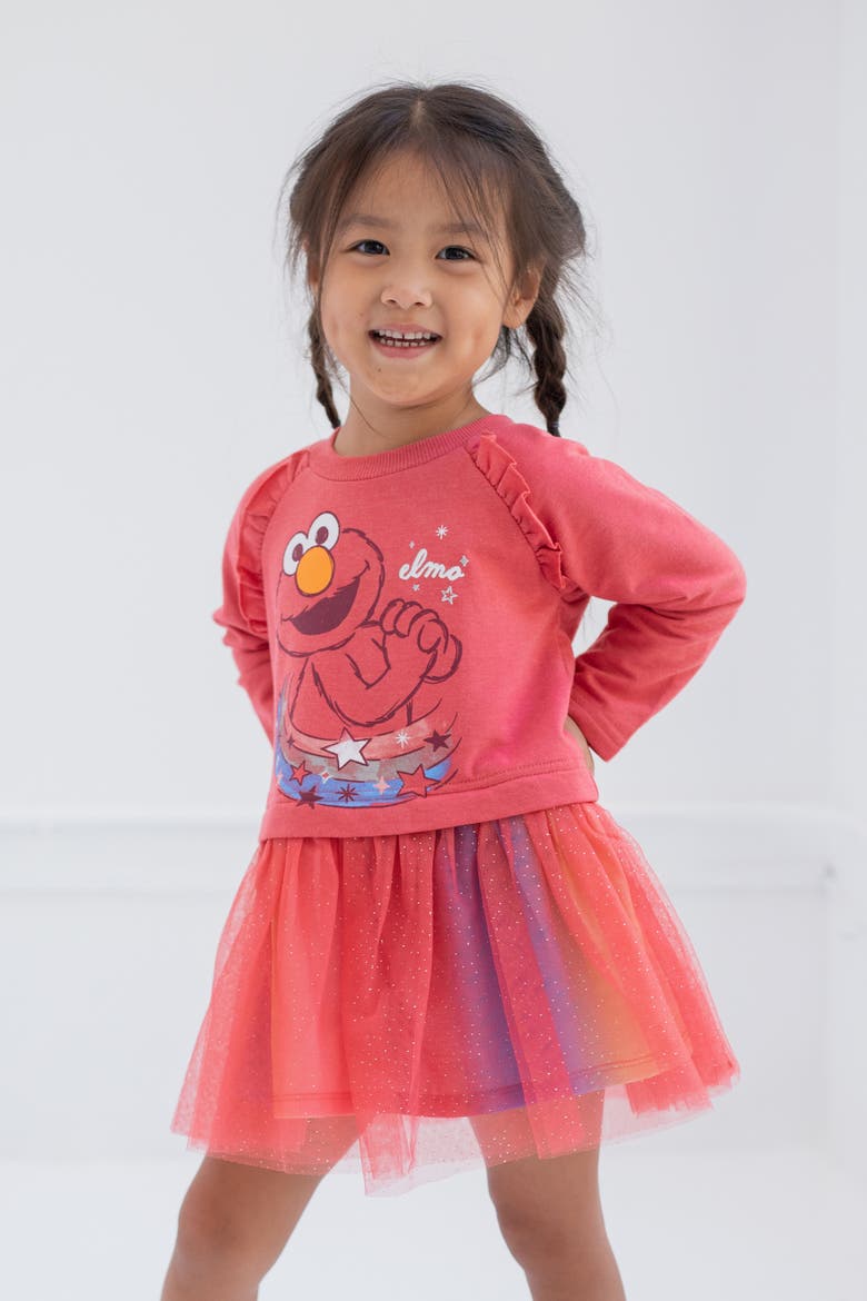 Elmo Glitter Tutu Dress, Alternate, color, Elmo Red