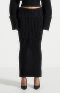 Manière De Voir Lyra Knit Maxi Skirt with Foldover