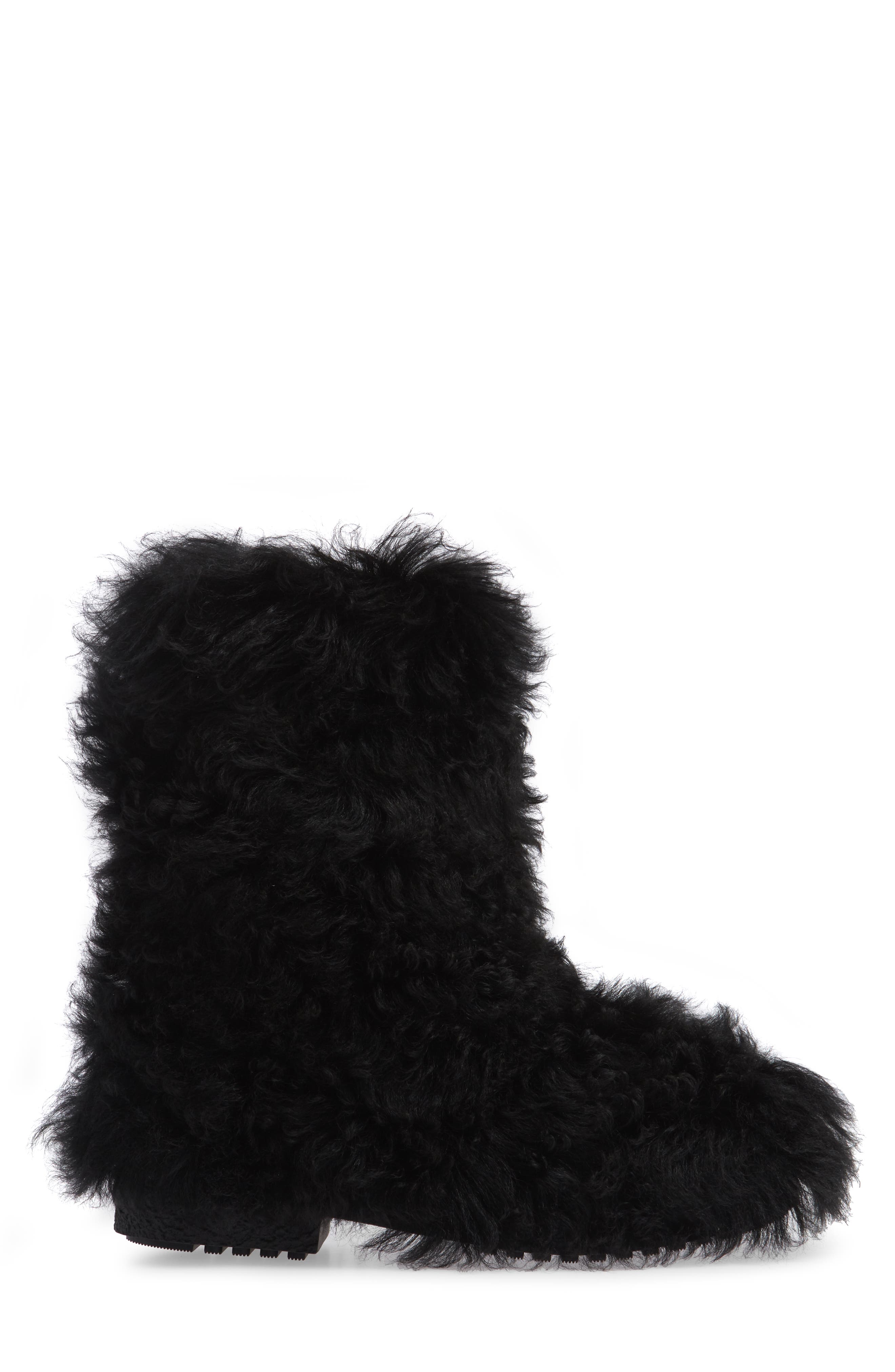 Saint Laurent Genuine Shearling Boot, Alternate, color, 