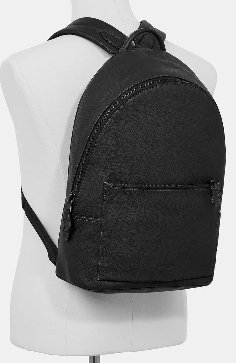 COACH Metropolitan Polished Pebble Leather Backpack, Alternate, color,
