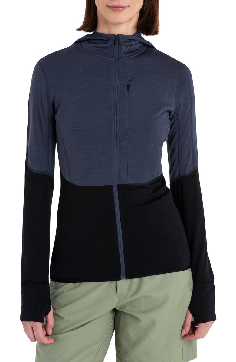 Icebreaker Tencel & Merino 200 Realfleece Descender Zip Hoodie, Main, color, 