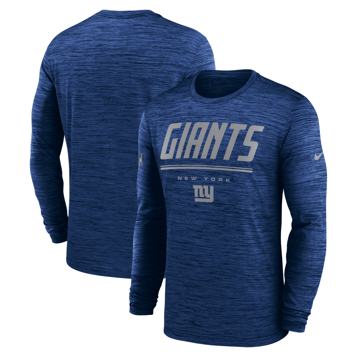 Men's Nike Royal New York Giants Sideline Offensive Transition Velocity Dri-FIT Long Sleeve T-Shirt