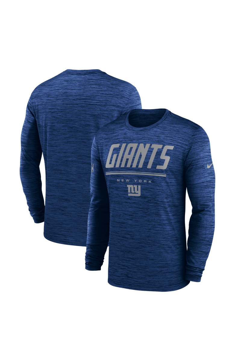 Nike Men's Nike Royal New York Giants Sideline Offensive Transition Velocity Dri-FIT Long Sleeve T-Shirt, Main, color, Royal