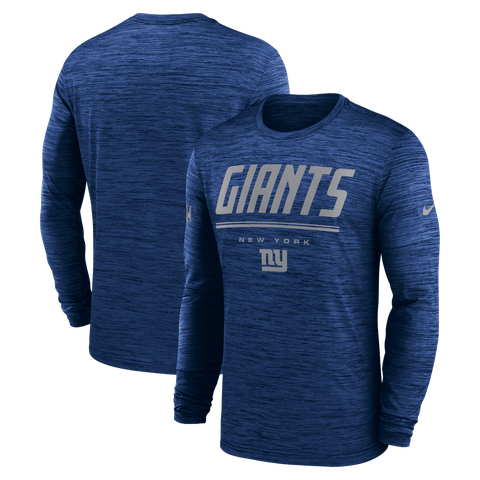 Men's Nike Royal New York Giants Sideline Offensive Transition Velocity Dri-FIT Long Sleeve T-Shirt