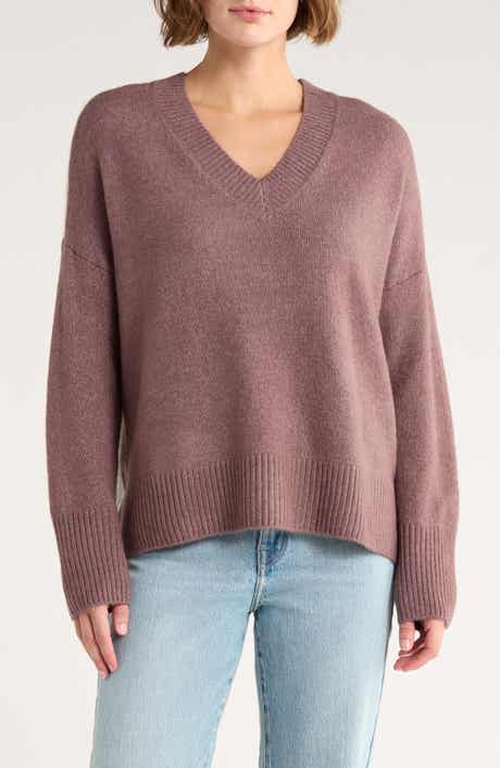 Vince Camuto Contrast High-Low Sweater