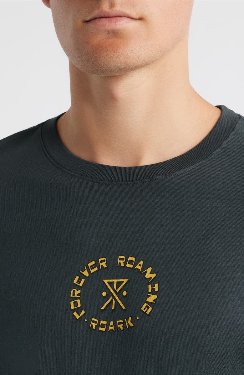 Roark Jaguar Long Sleeve Cotton Graphic T-Shirt, Alternate, color, Black
